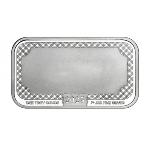 Happy Birthday Stars 1oz .999 Silver Bar Dated 2025