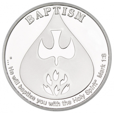 Baptism 1oz .999 Silver Medallion Dated 2022
