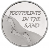 Footprints in the Sand 1oz .999 Silver...