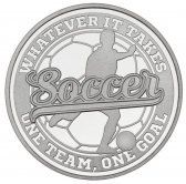 Soccer 1oz .999 Silver Medallion