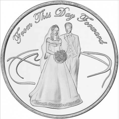Wedding Couple 1oz .999 Silver Medallion